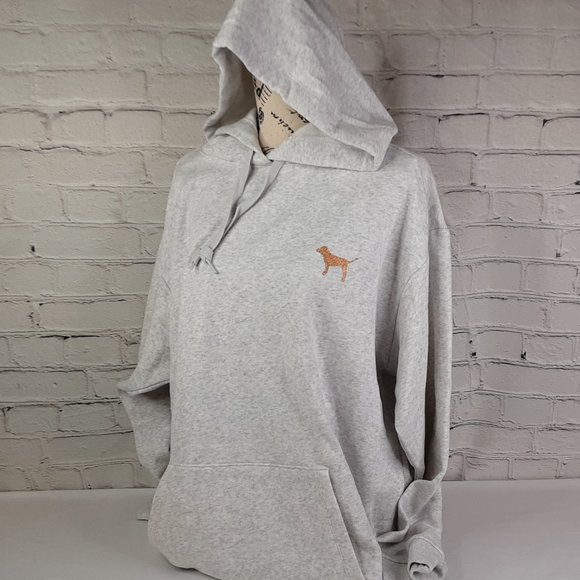VICTORIA'S SECRET 'PINK' SIGNATURE DOG LOGO SHIPPING BACK FLEECE HOODIE - Picture 2 of 16